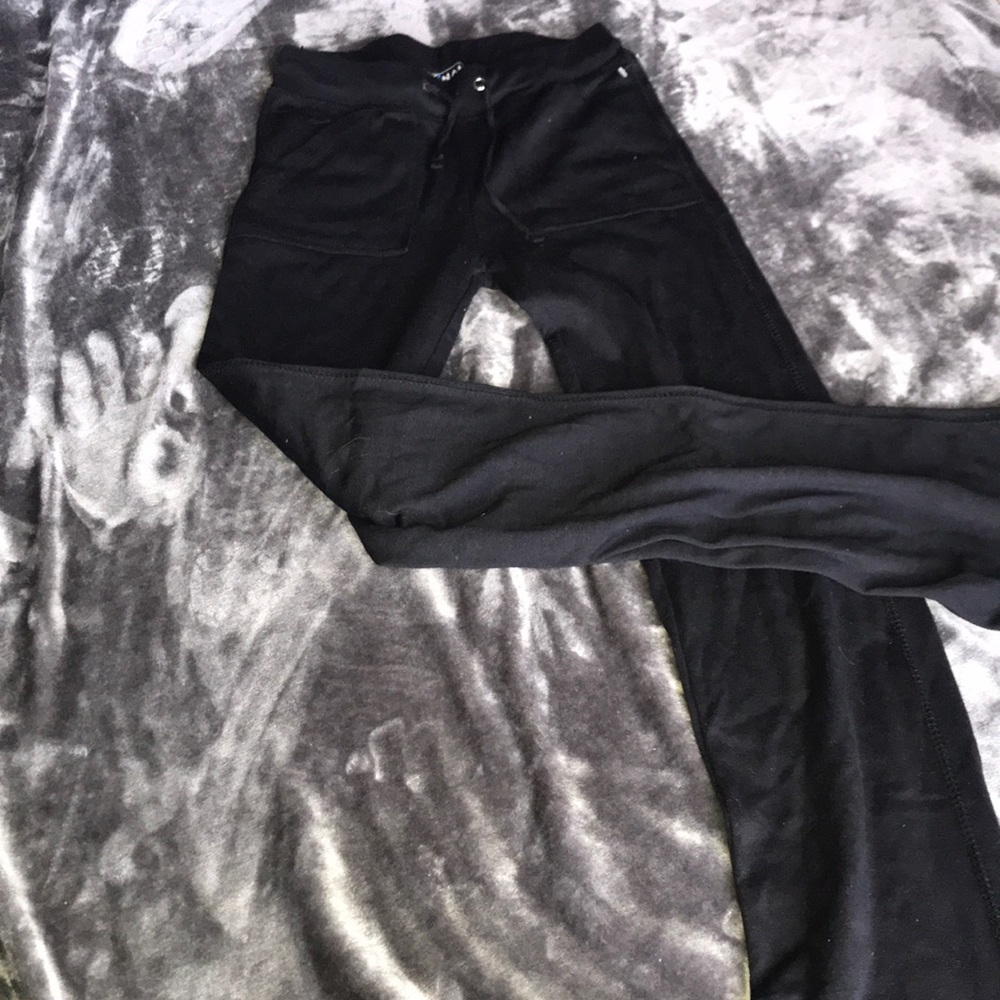 Nana Black Stretchy Lounge Pants w/ Pockets Sz M